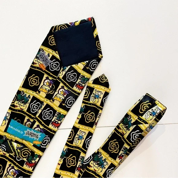 VINTAGE 90S RUGRATS Silk Men's Necktie - Picture 3 of 8